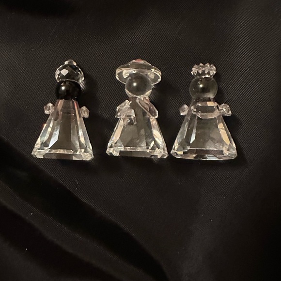Swarovski Crystal Three Wise Men Nativity Set 1993 Retired #7475NR200 in Box